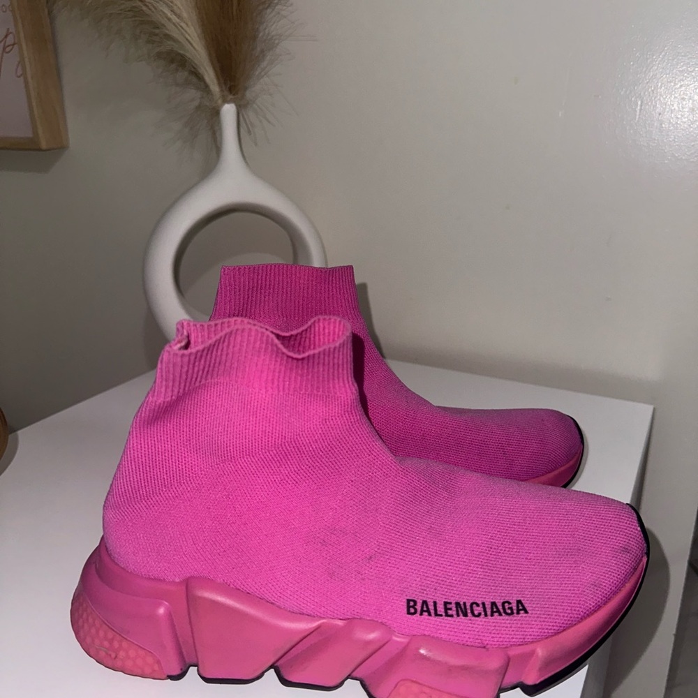 Balenciaga Pink Sock Sneakers